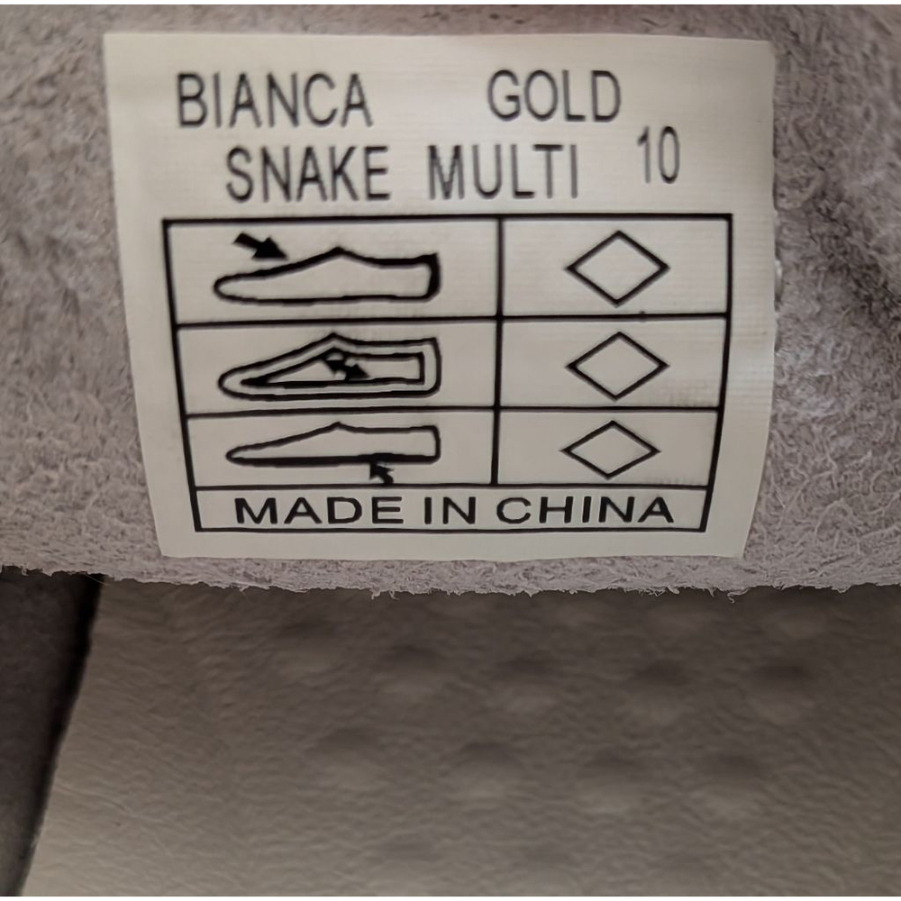 Women's Vintage Havana Bianca Gold Snake Multi Sneakers Size 10 - Picture 11 of 11